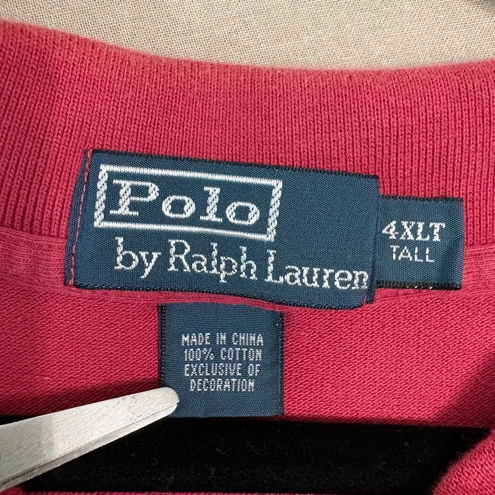 Polo Ralph Lauren Polo Shirt Mens 4XLT Pink Pique Short Sleeve Pony Logo Classic